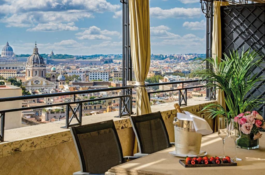 Vistas de Roma desde el Hotel de lujo Hassler