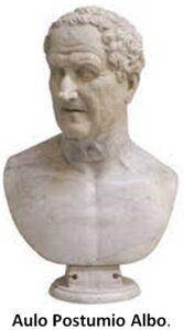 Escultura del dictador romano Aulo Postumio