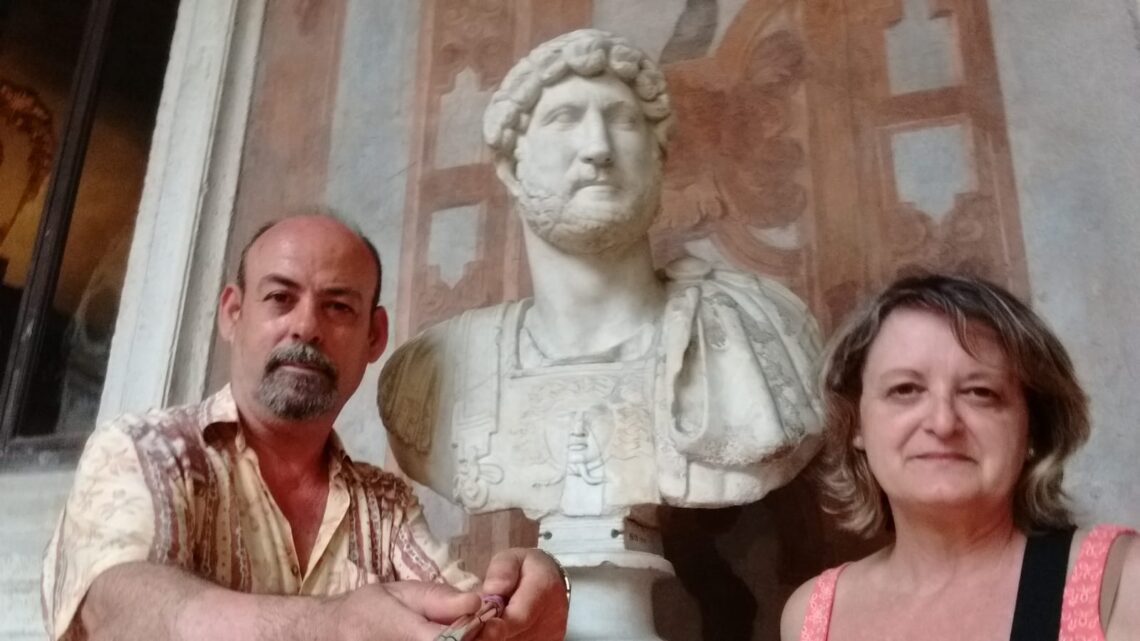 J. Méndez, autor de Roma Infinita, en el Museo Nacional Romano