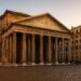Entrada prinicpal del Panteón de Roma al atardecer, guía de precios y horarios actualizados 2025