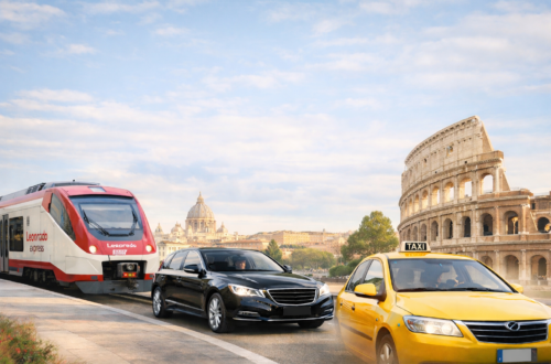 Transporte desde el aeropuerto de Fiumicino al centro de Roma en tren, taxi y traslado privado